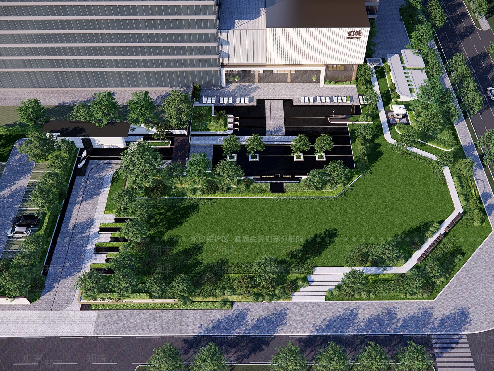 商业综合体景观SU模型精品下载_SketchUp模型_知末网