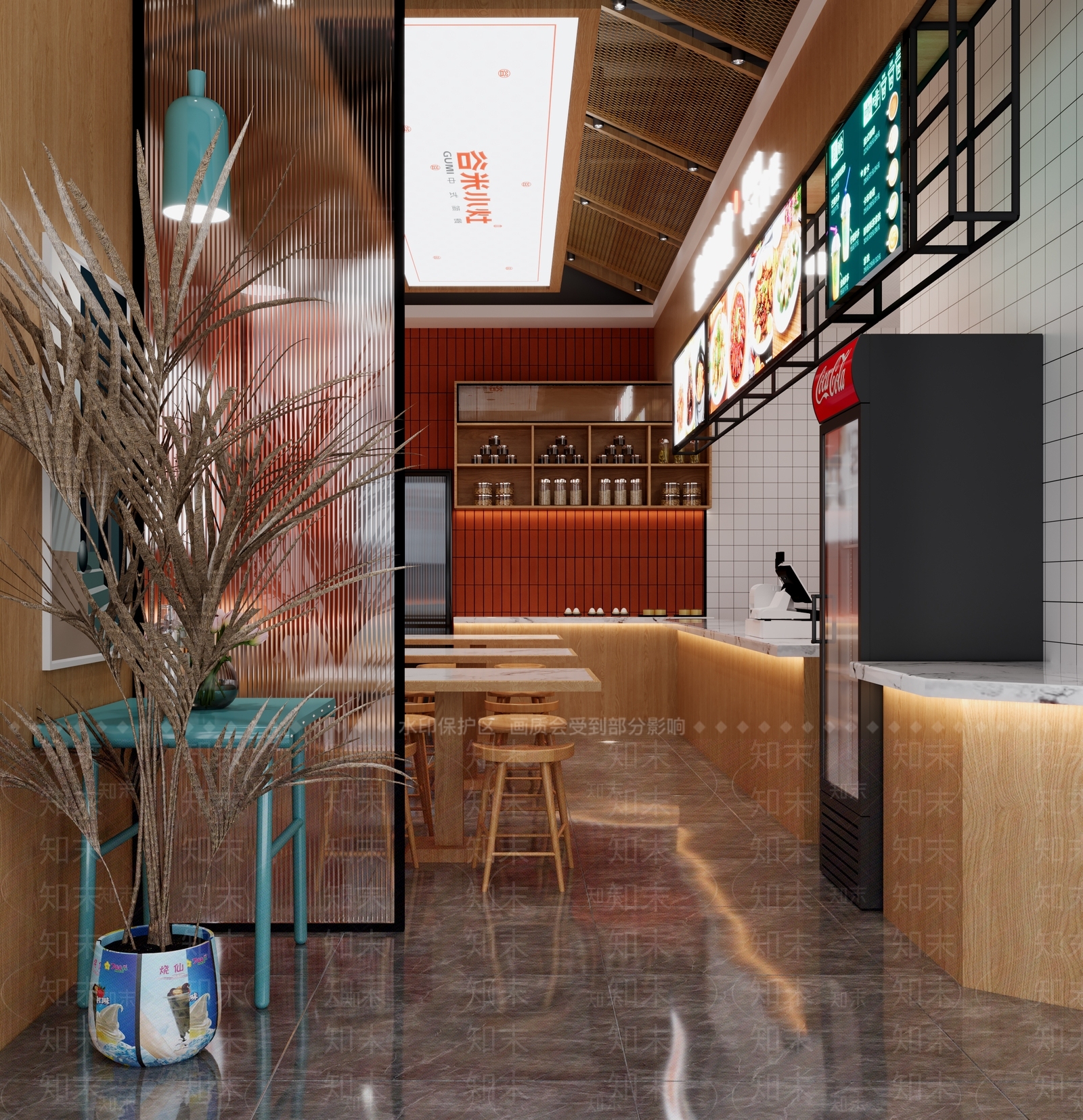 现代快餐店3D模型下载【ID:1140282017】