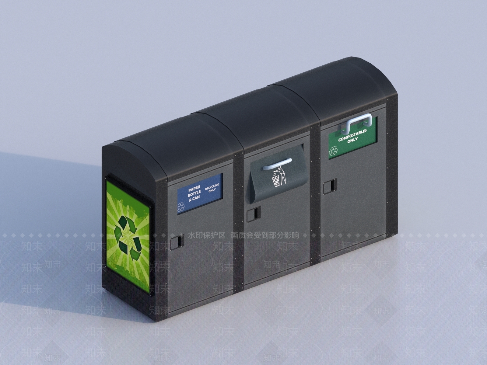垃圾箱3D模型下载【ID:1140285292】
