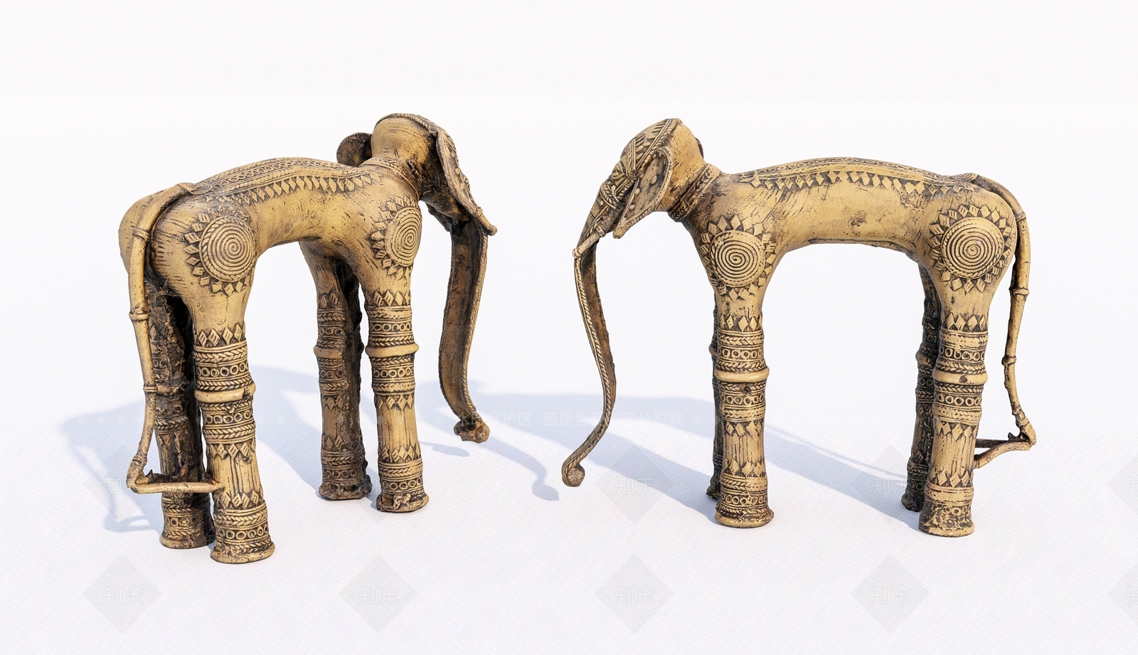 现代大象雕塑SU模型下载【ID:1140285583】