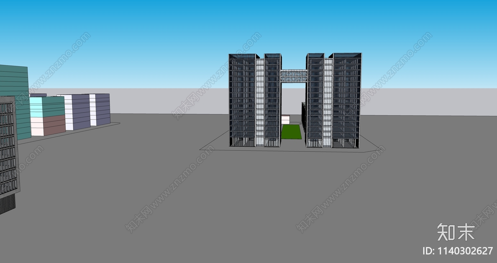 现代产业园SU模型下载【ID:1140302627】