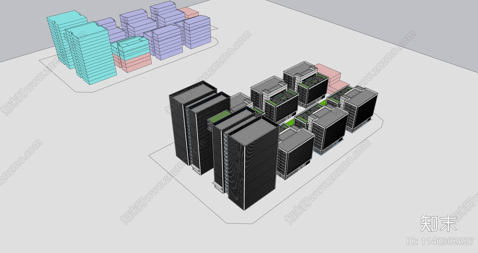 现代产业园SU模型下载【ID:1140302627】