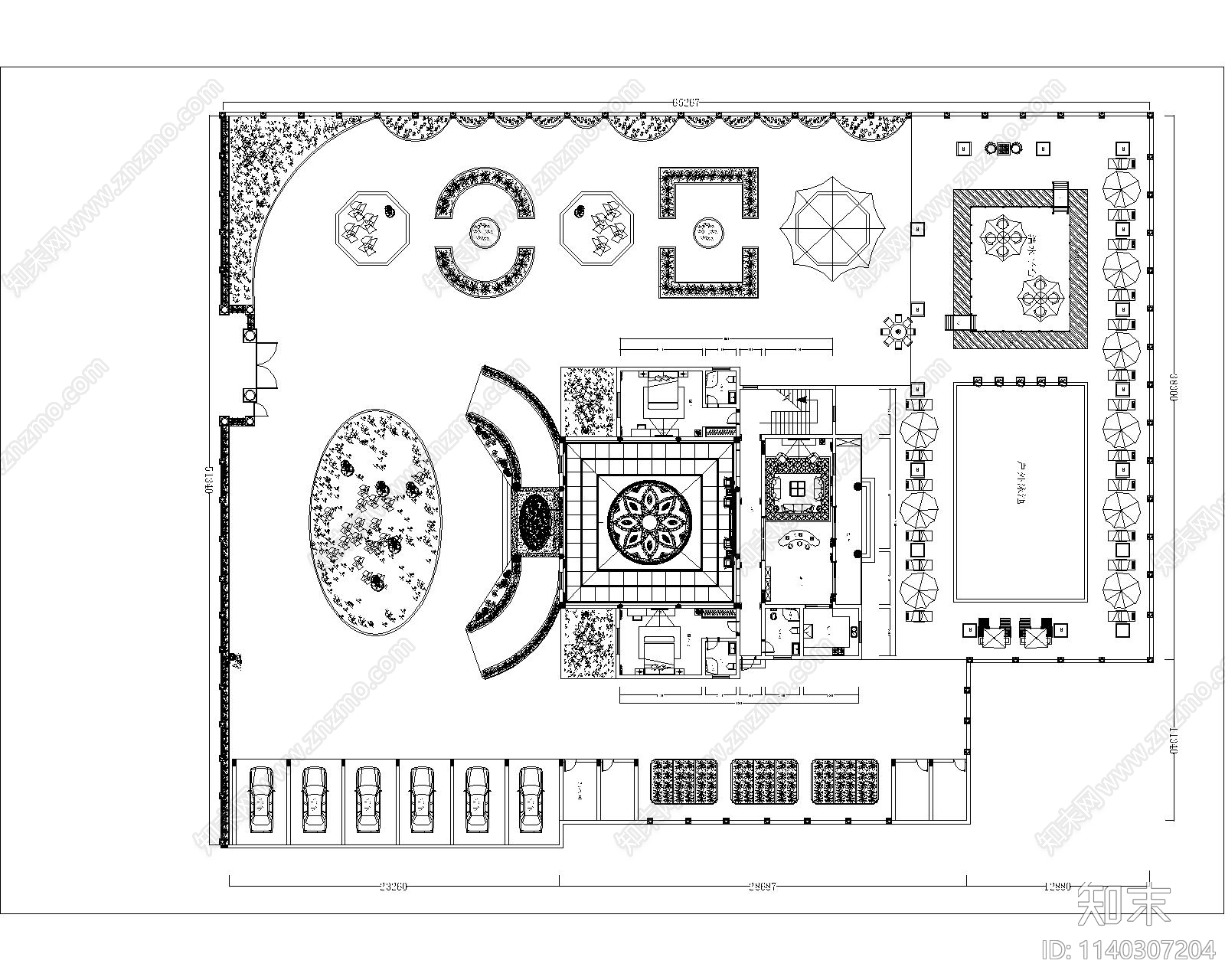 自建别墅室内装修cad施工图下载【ID:1140307204】