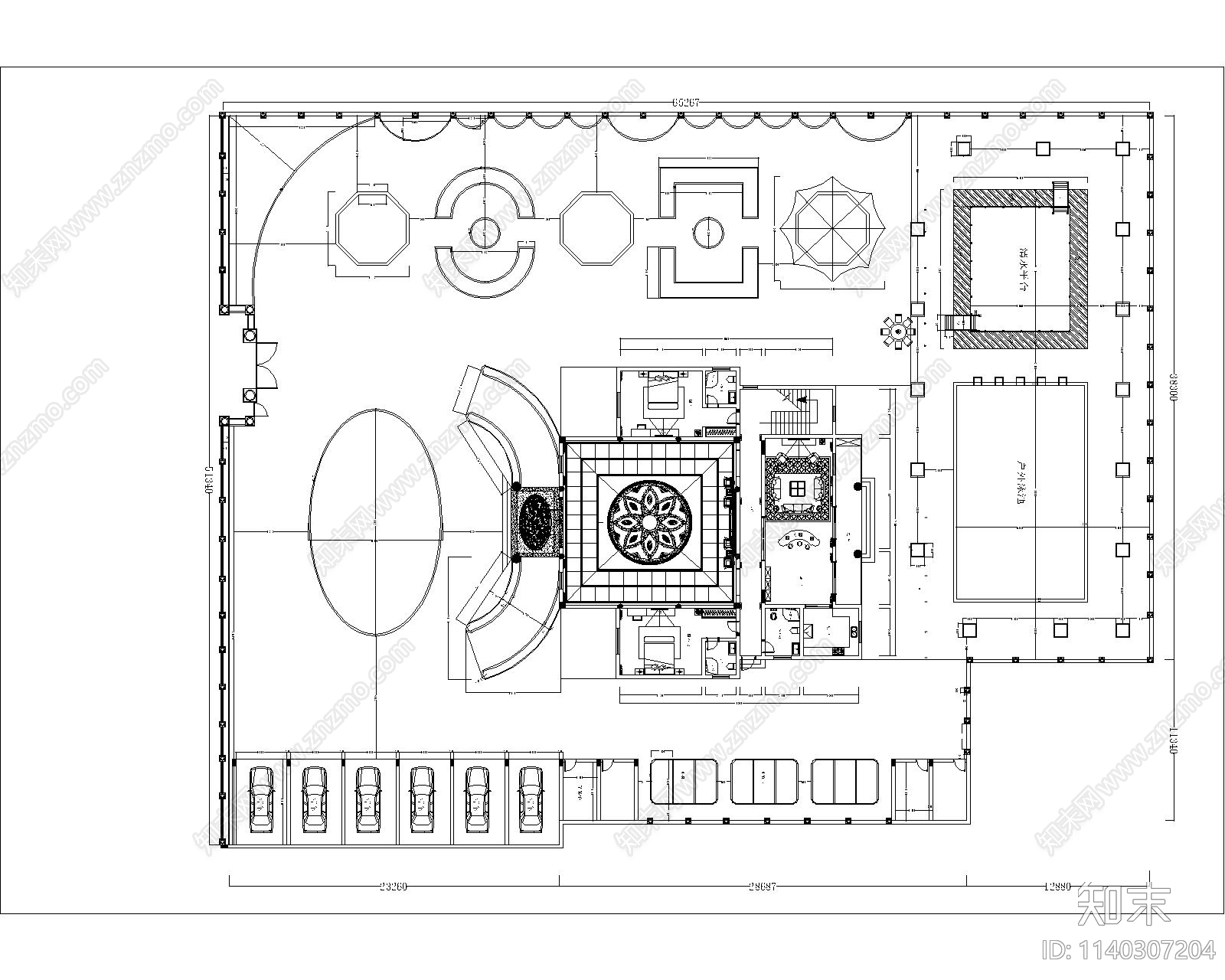 自建别墅室内装修cad施工图下载【ID:1140307204】