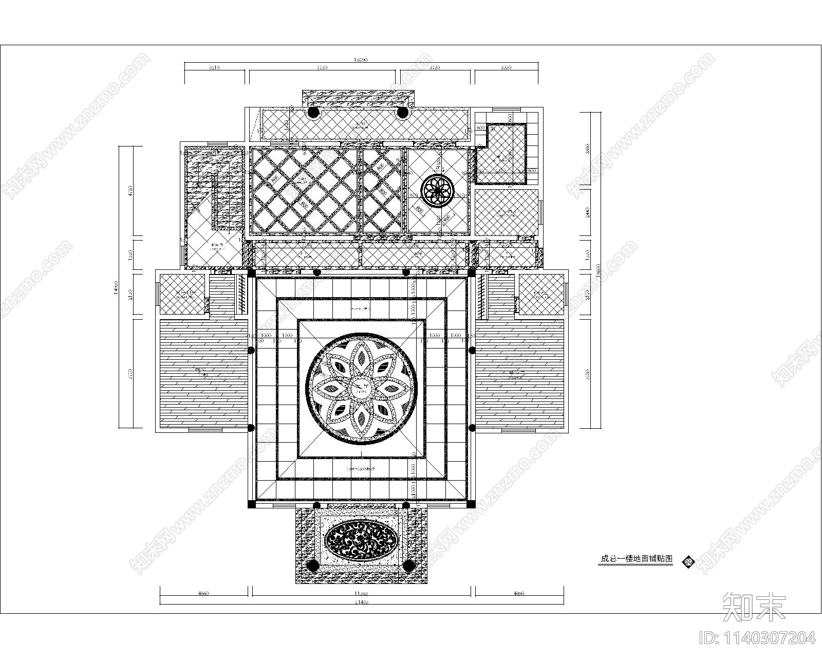 自建别墅室内装修cad施工图下载【ID:1140307204】