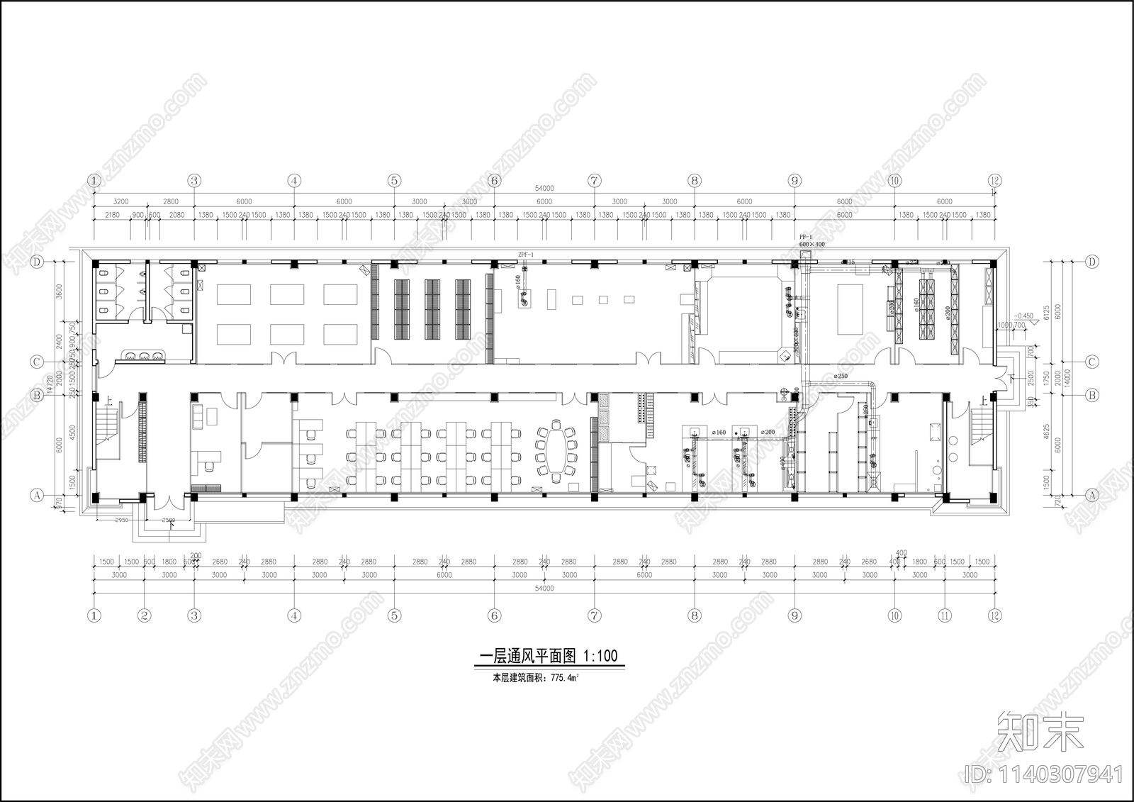 制药公司基础装修cad施工图下载【ID:1140307941】
