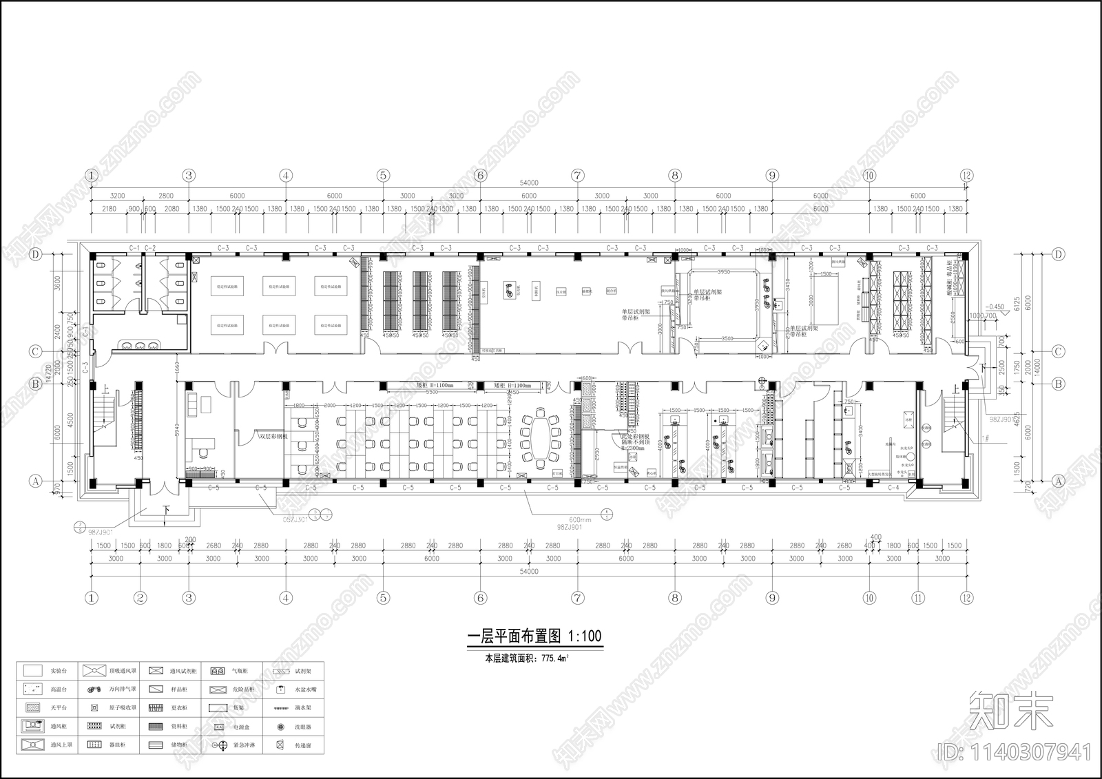 制药公司基础装修cad施工图下载【ID:1140307941】