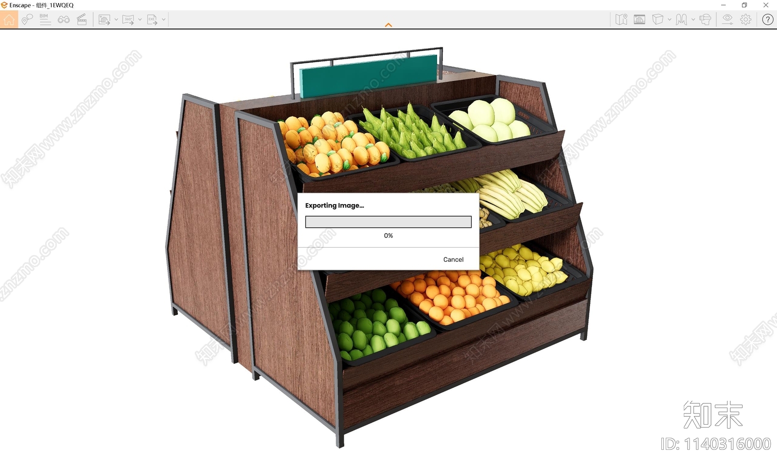 现代水果货架SU模型下载【ID:1140316000】