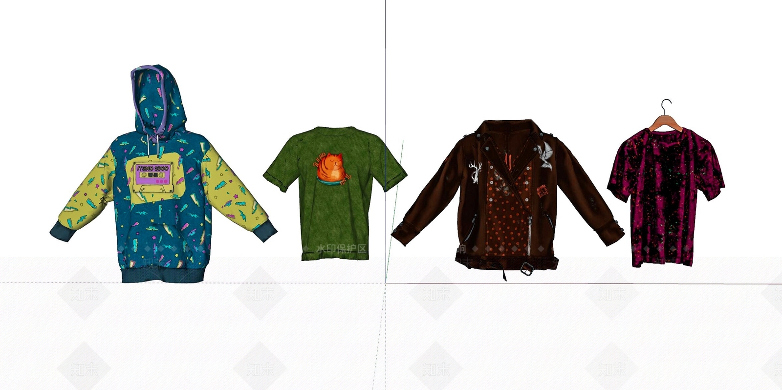 衣服SU模型下载【ID:1140316536】