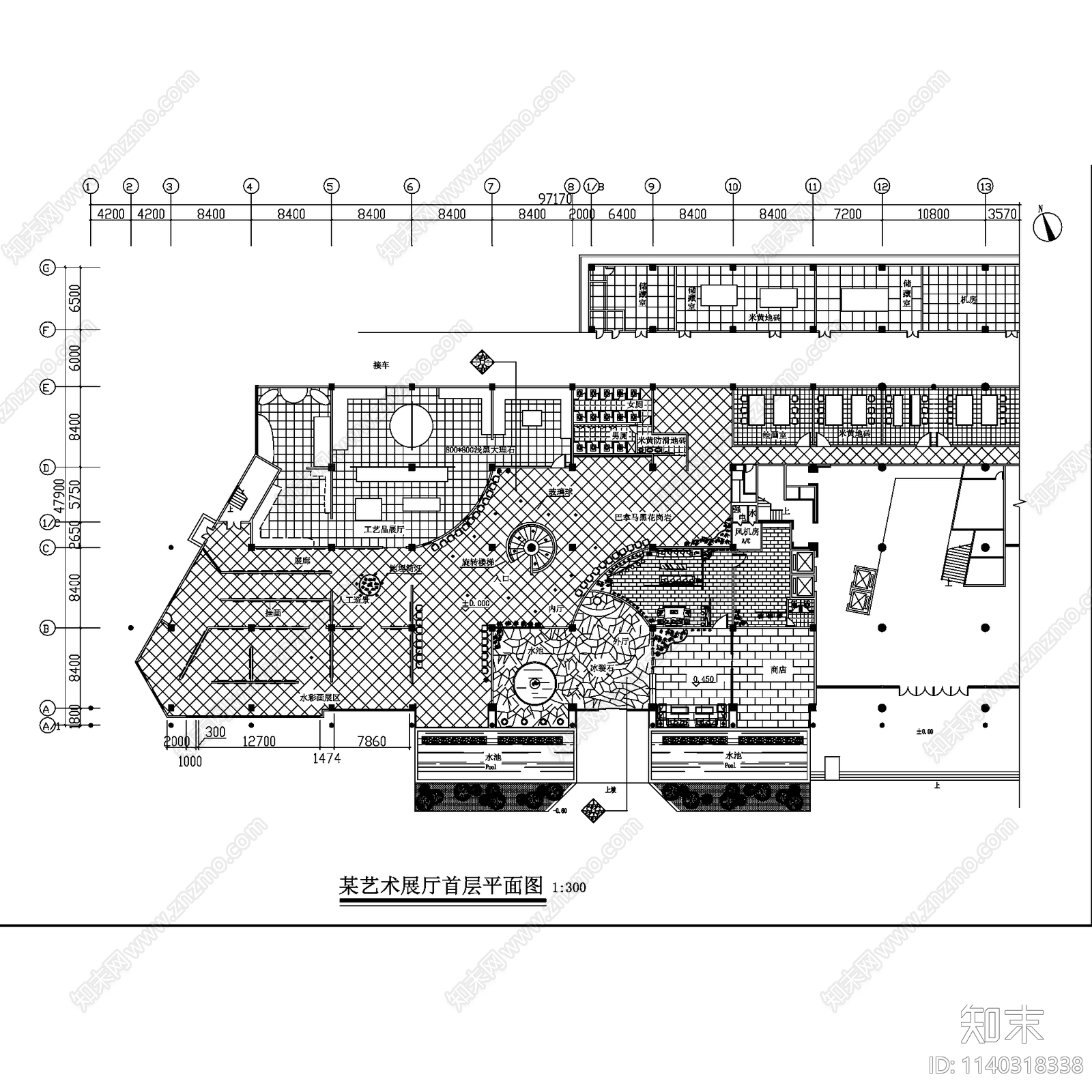 各类展厅展馆室内装饰cad施工图下载【ID:1140318338】