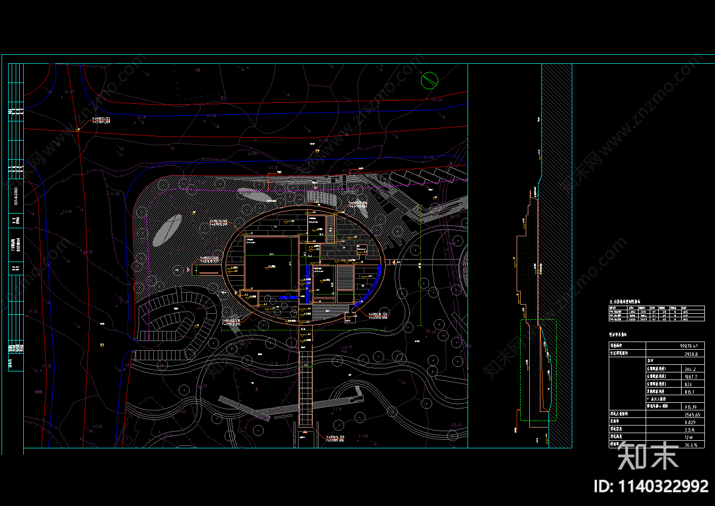展览中心建筑cad施工图下载【ID:1140322992】