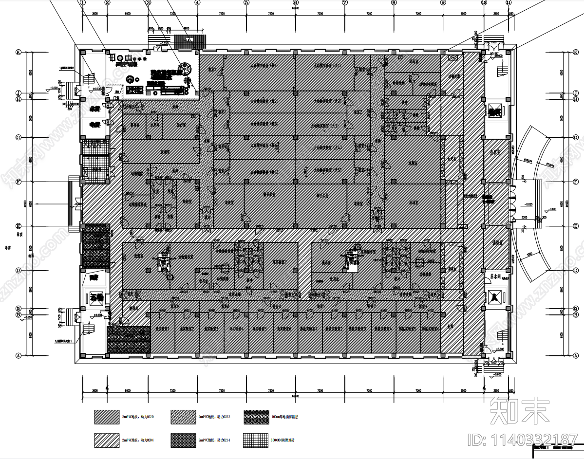 SPF级动物实验室净化工程平面图cad施工图下载【ID:1140332187】