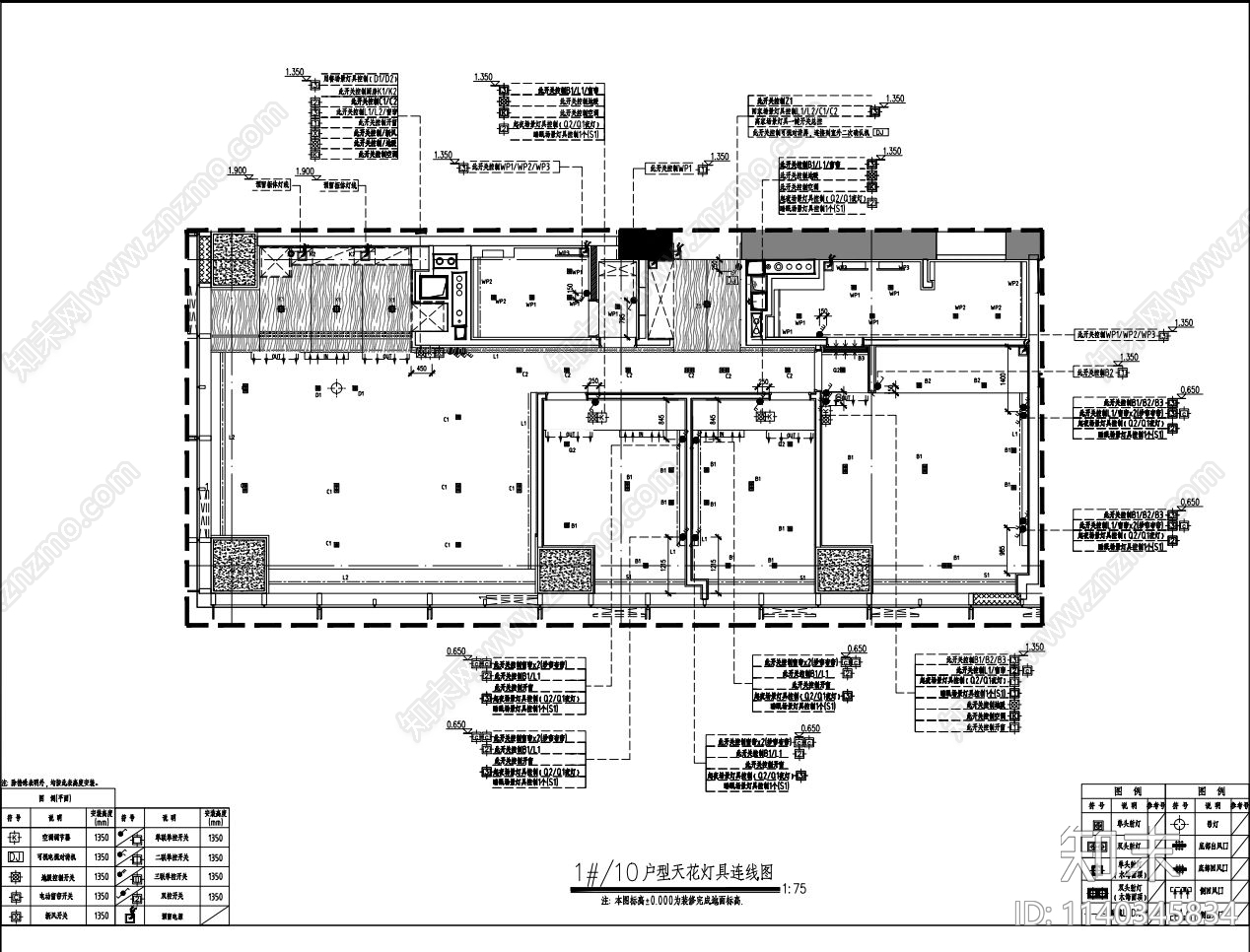 万科143平现代大平层cad施工图下载【ID:1140345834】