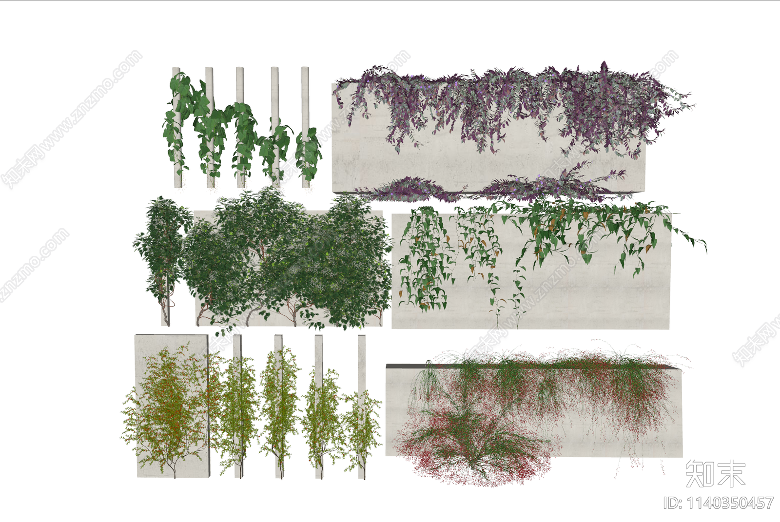 绿植藤蔓SU模型下载【ID:1140350457】