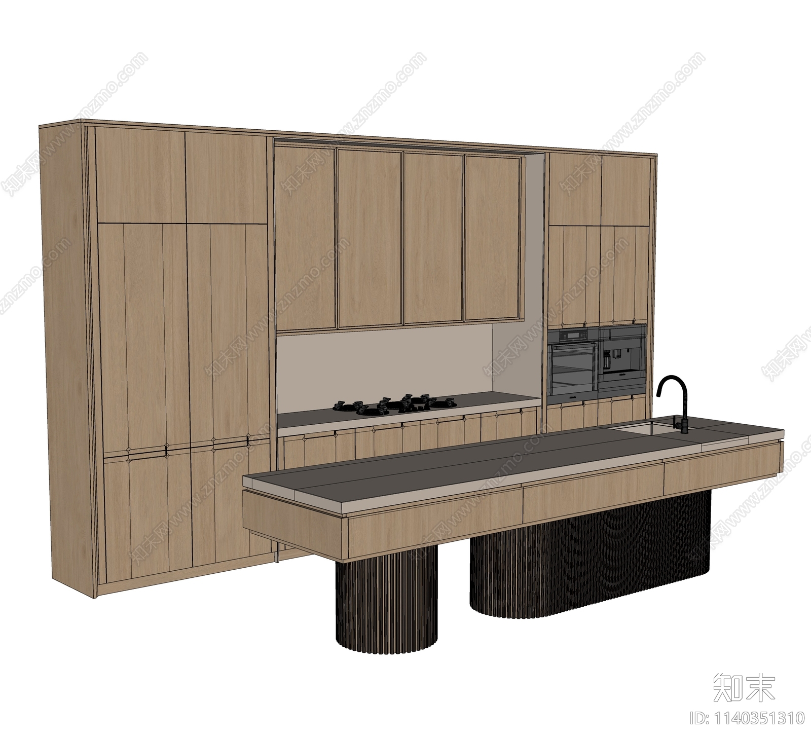 厨房台面SU模型下载【ID:1140351310】