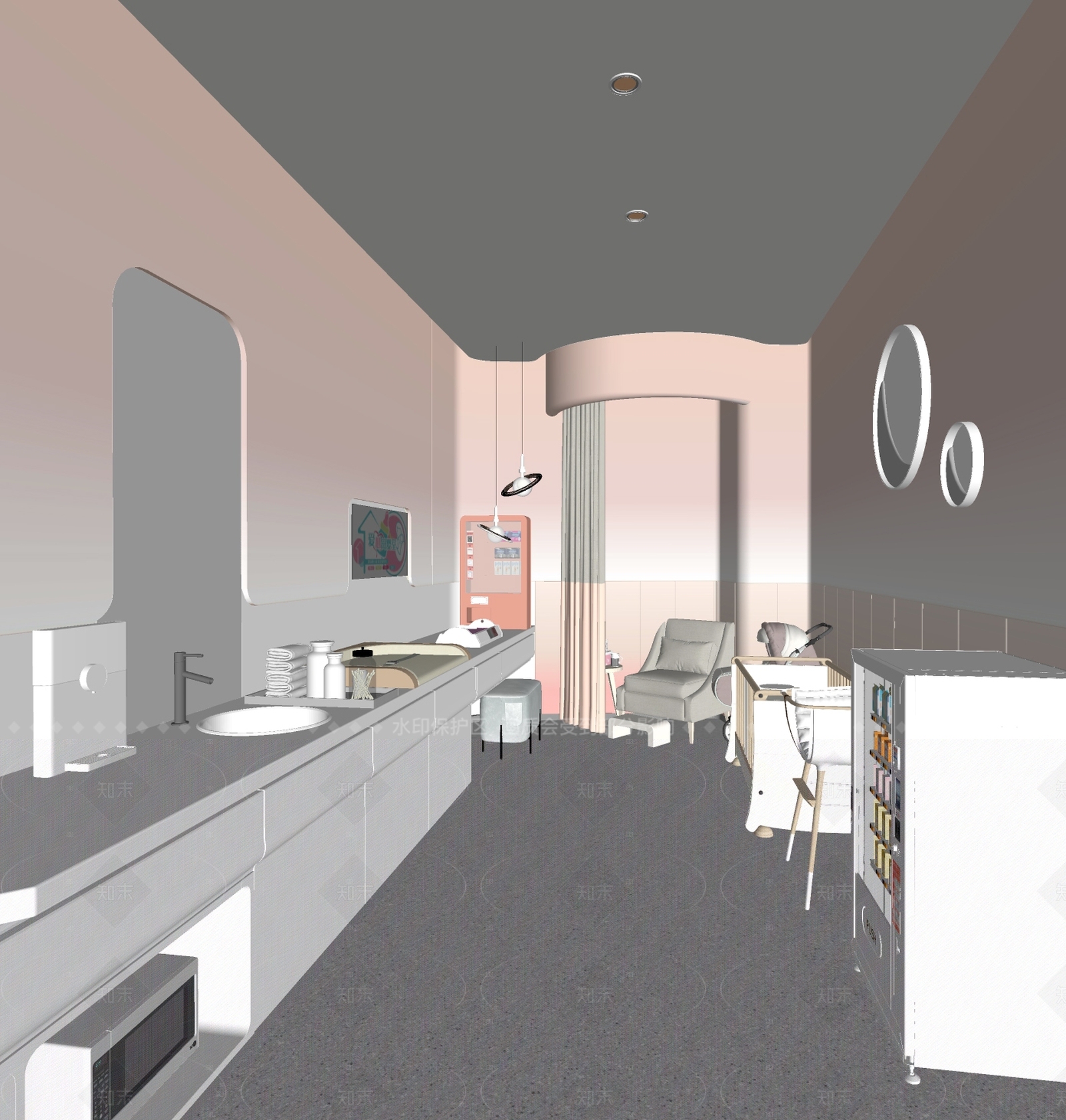 现代奶茶店SU模型下载【ID:1215924906】