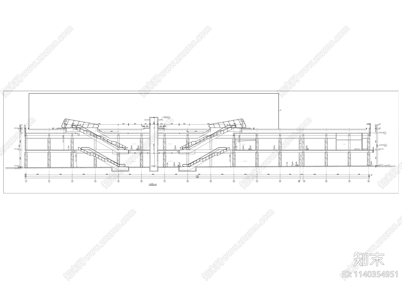 渝怀二线武隆客运站建筑cad施工图下载【ID:1140354951】