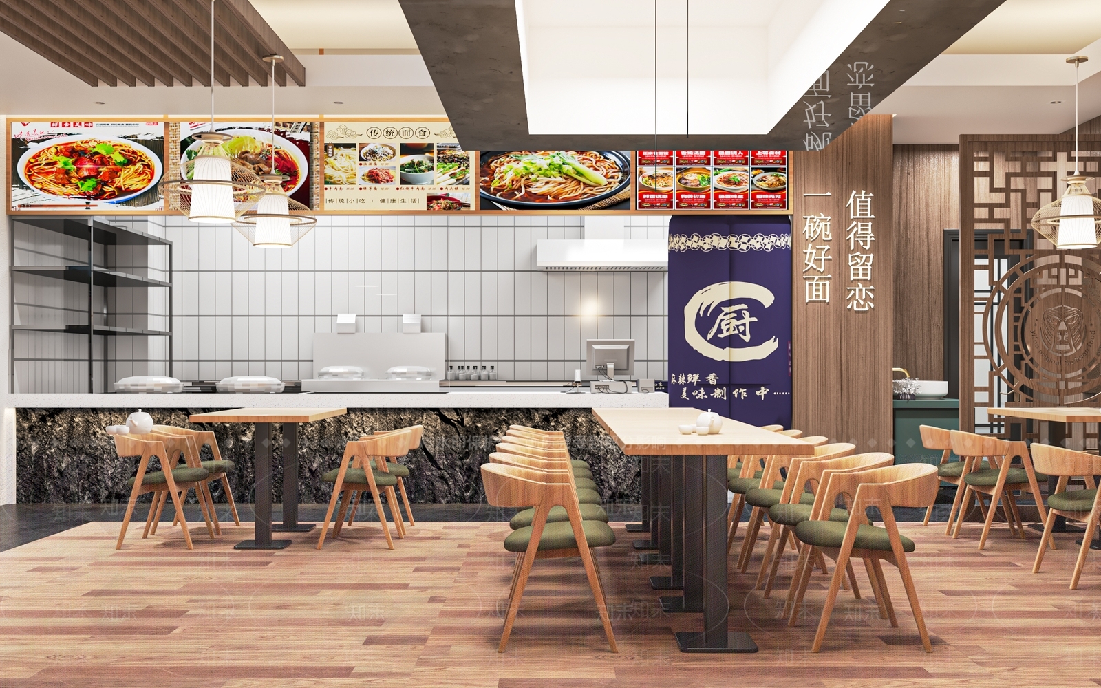 现代快餐店SU模型下载【ID:1140358859】