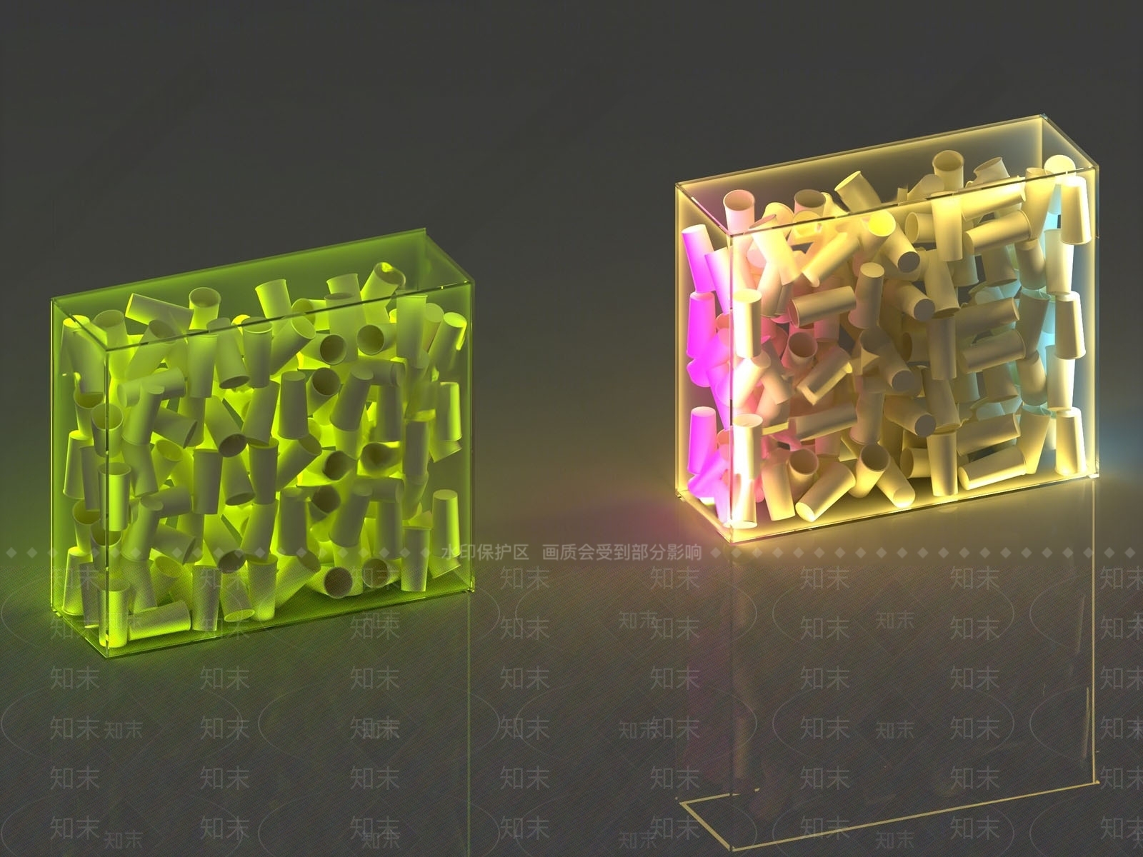 现代网红奶茶杯灯箱SU模型下载【ID:1140438339】