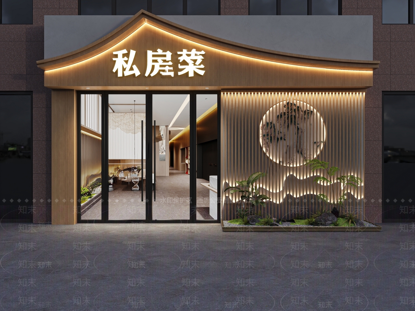 新中式门头SU模型精品下载_SketchUp模型_知末网