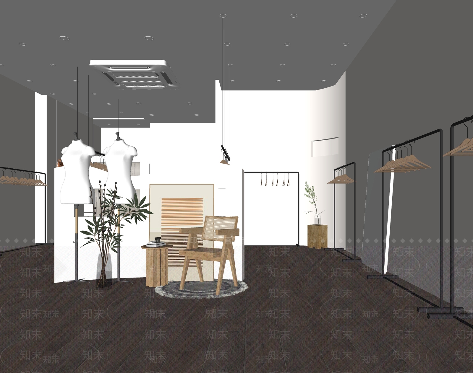 现代服装店SU模型下载【ID:1140365295】