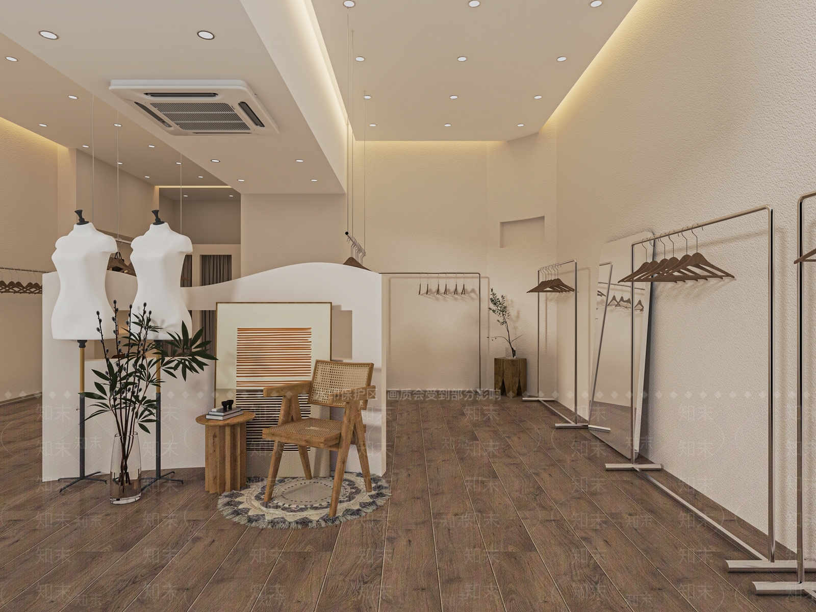 现代服装店SU模型下载【ID:1140365295】