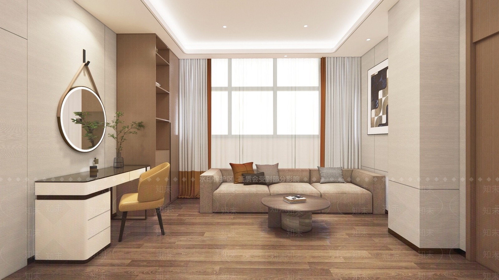 现代家居客厅SU模型下载【ID:1222159731】