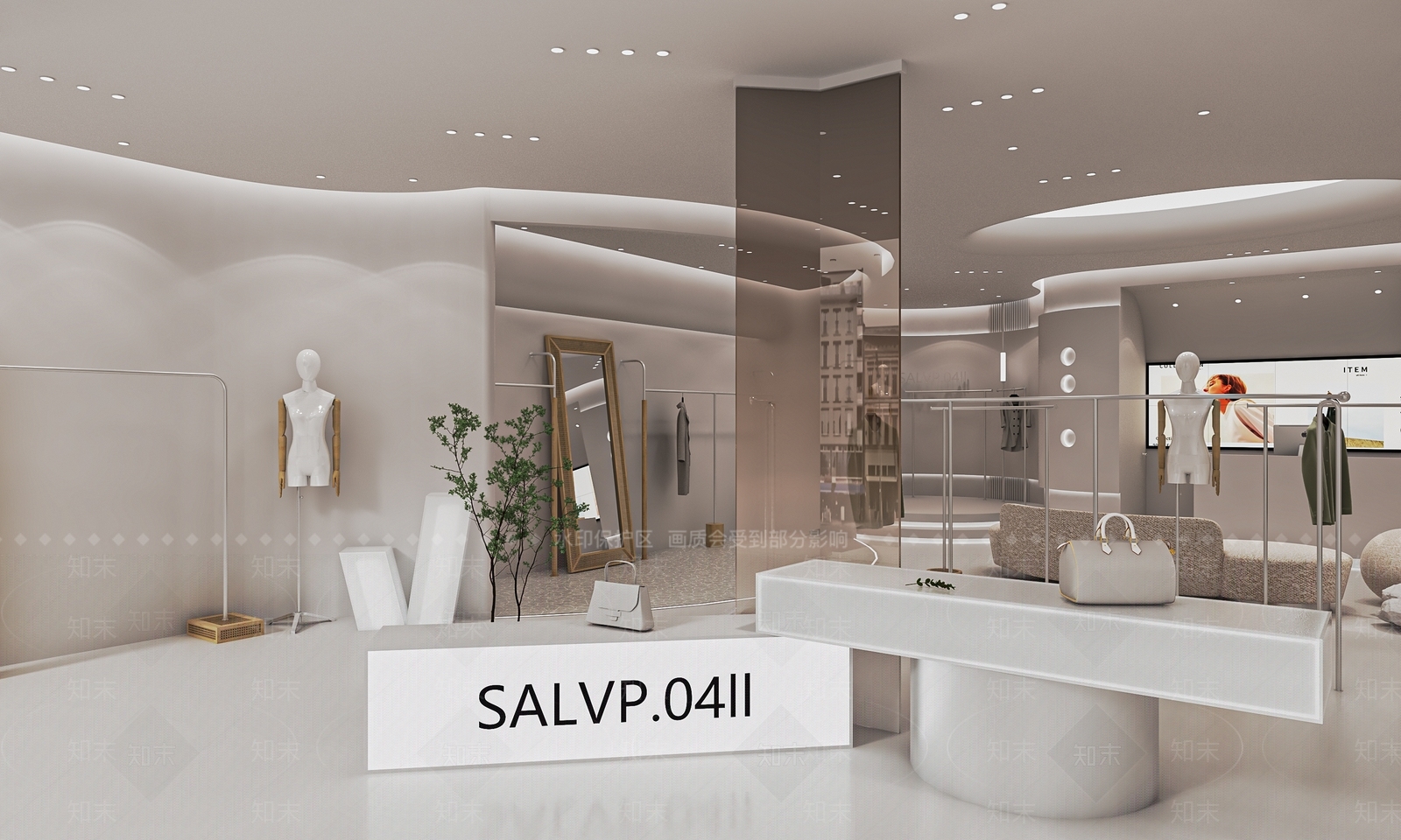现代女装店SU模型下载【ID:1140369036】