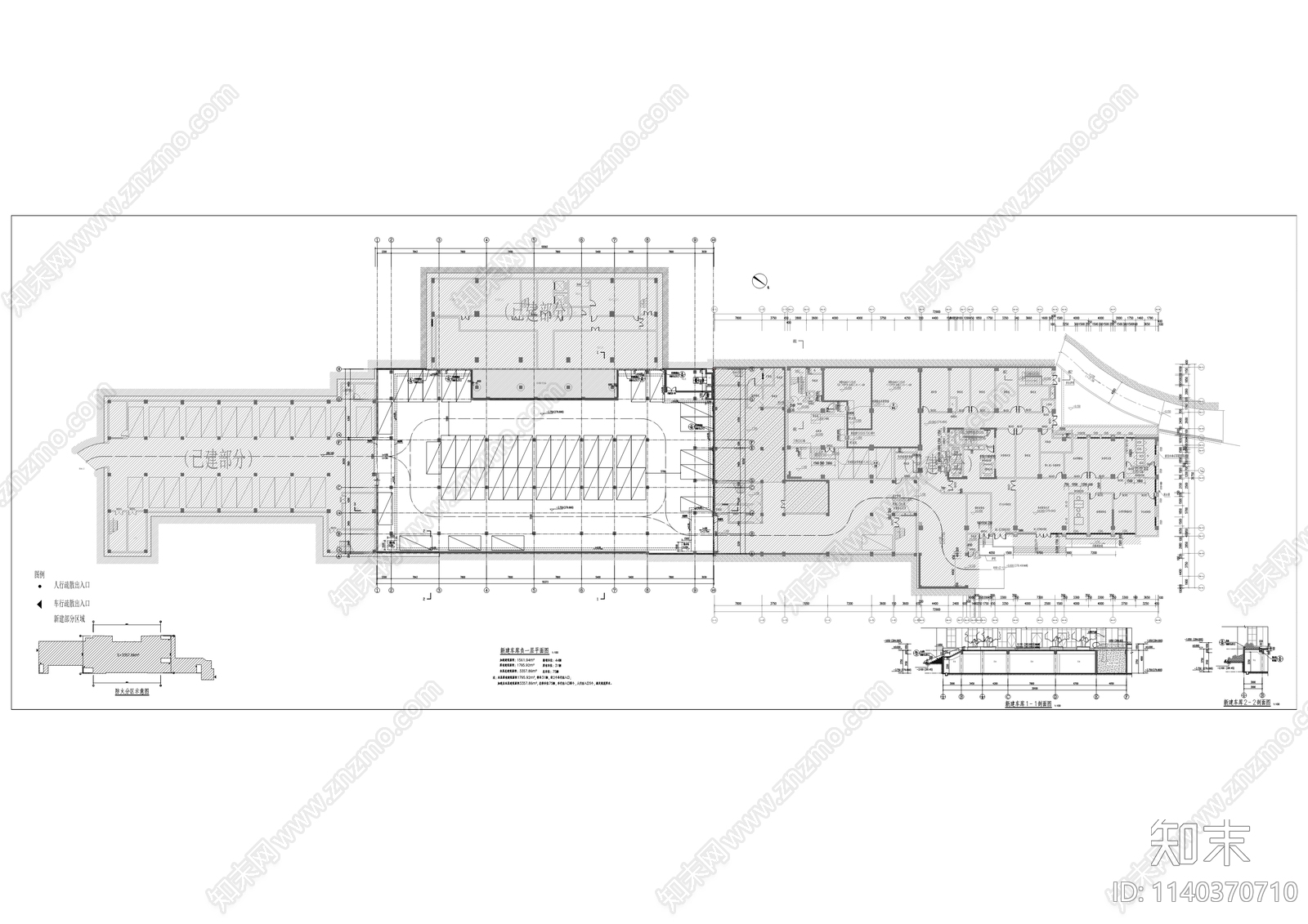 人民法院审判综合楼建筑cad施工图下载【ID:1140370710】