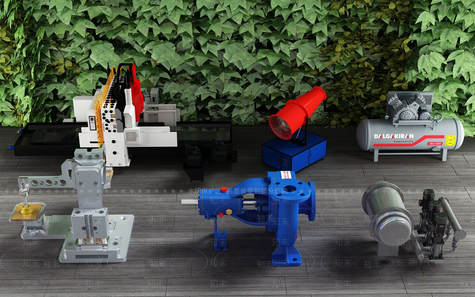 工业工厂设备3D模型下载【ID:1140380417】