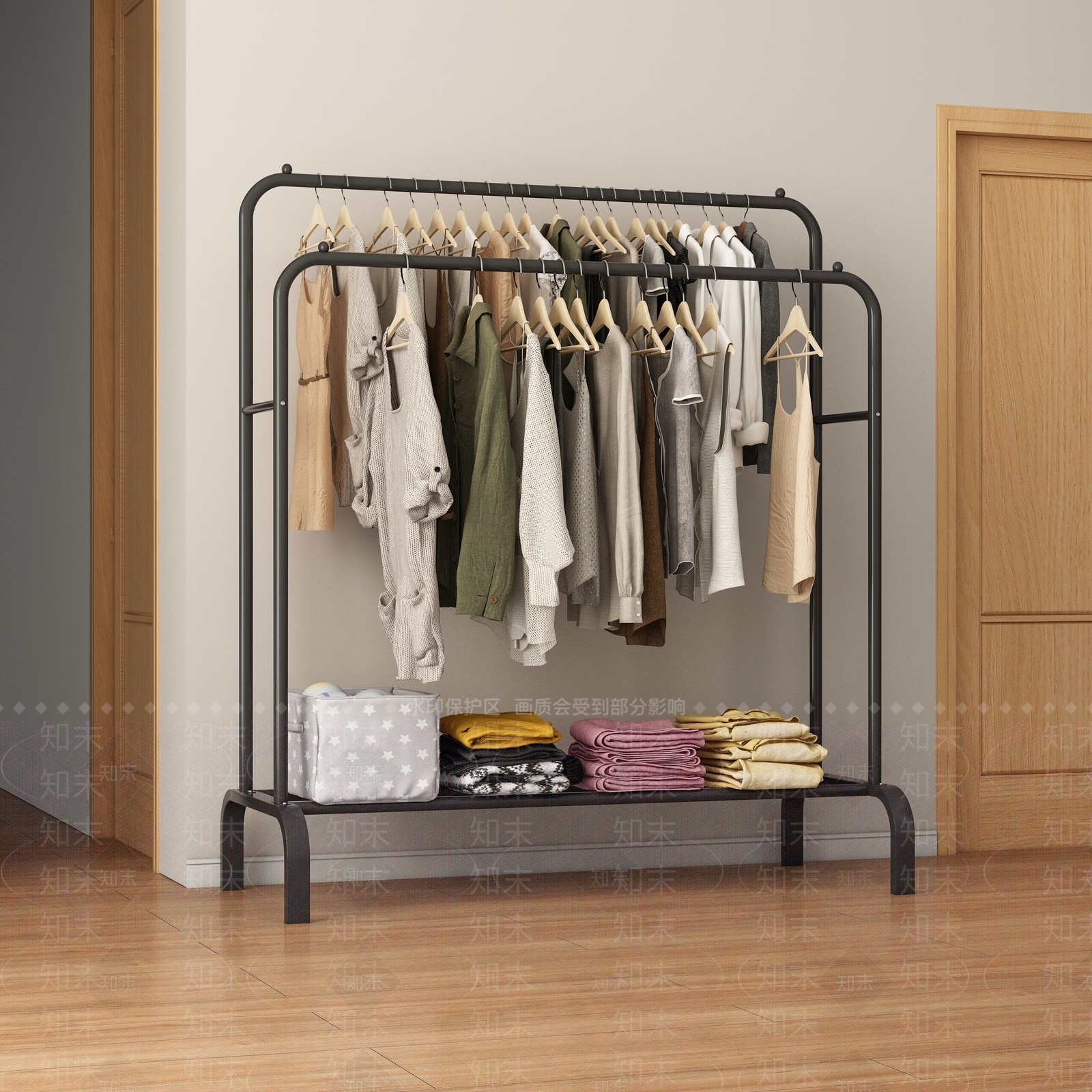 现代衣帽架组合3D模型下载【ID:1140381454】