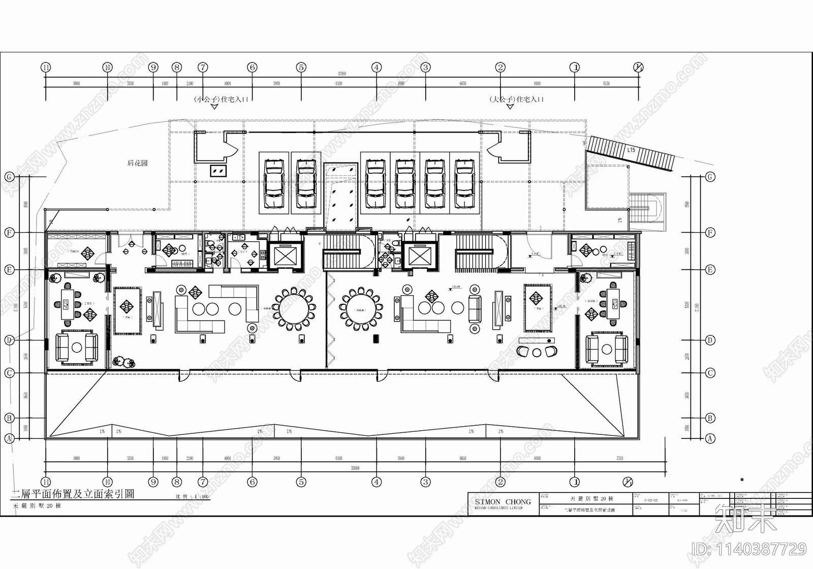 超级豪宅大别墅室内cad施工图下载【ID:1140387729】