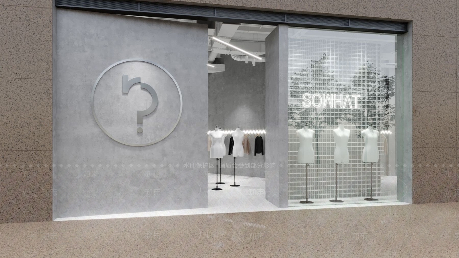 现代服装箱包店SU模型下载【ID:1140390361】