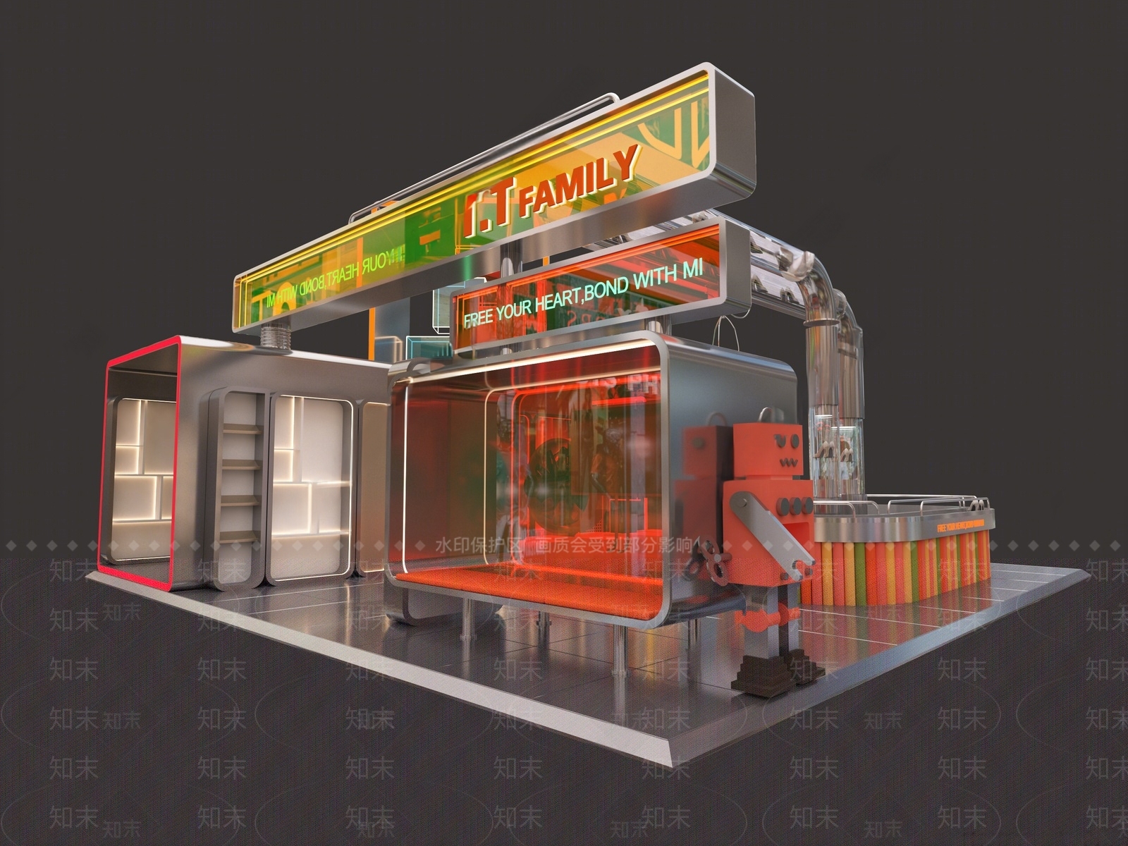 现代科技展厅SU模型下载【ID:1140390999】