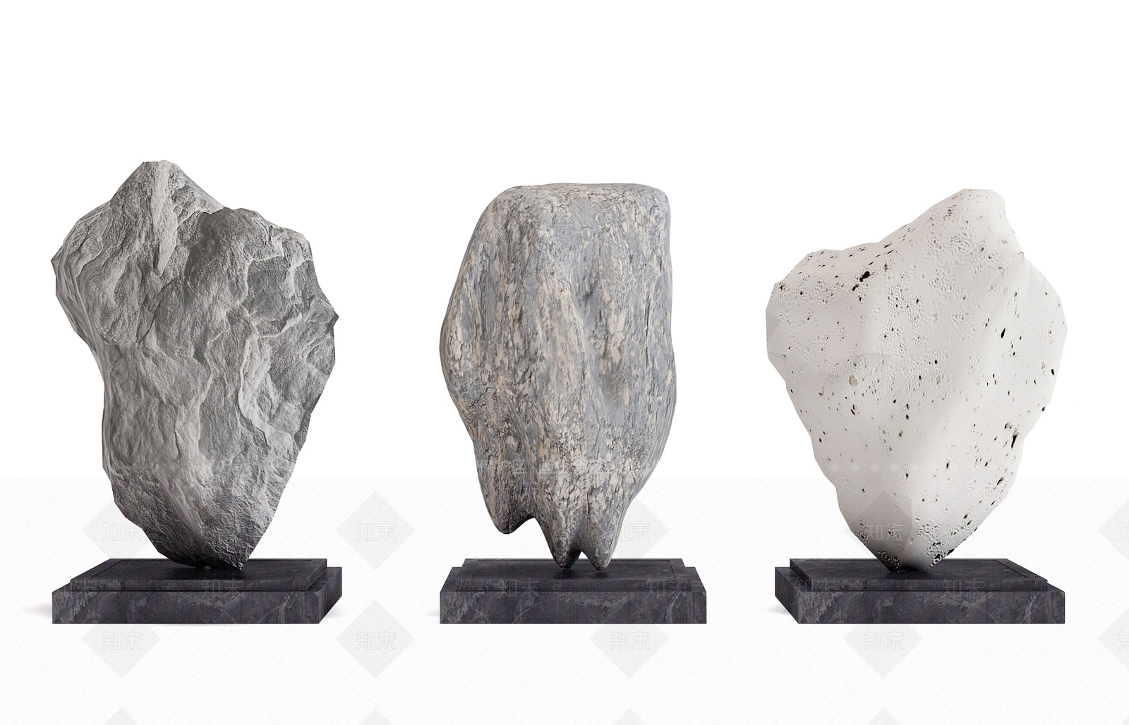 现代石头3D模型下载【ID:1140392687】