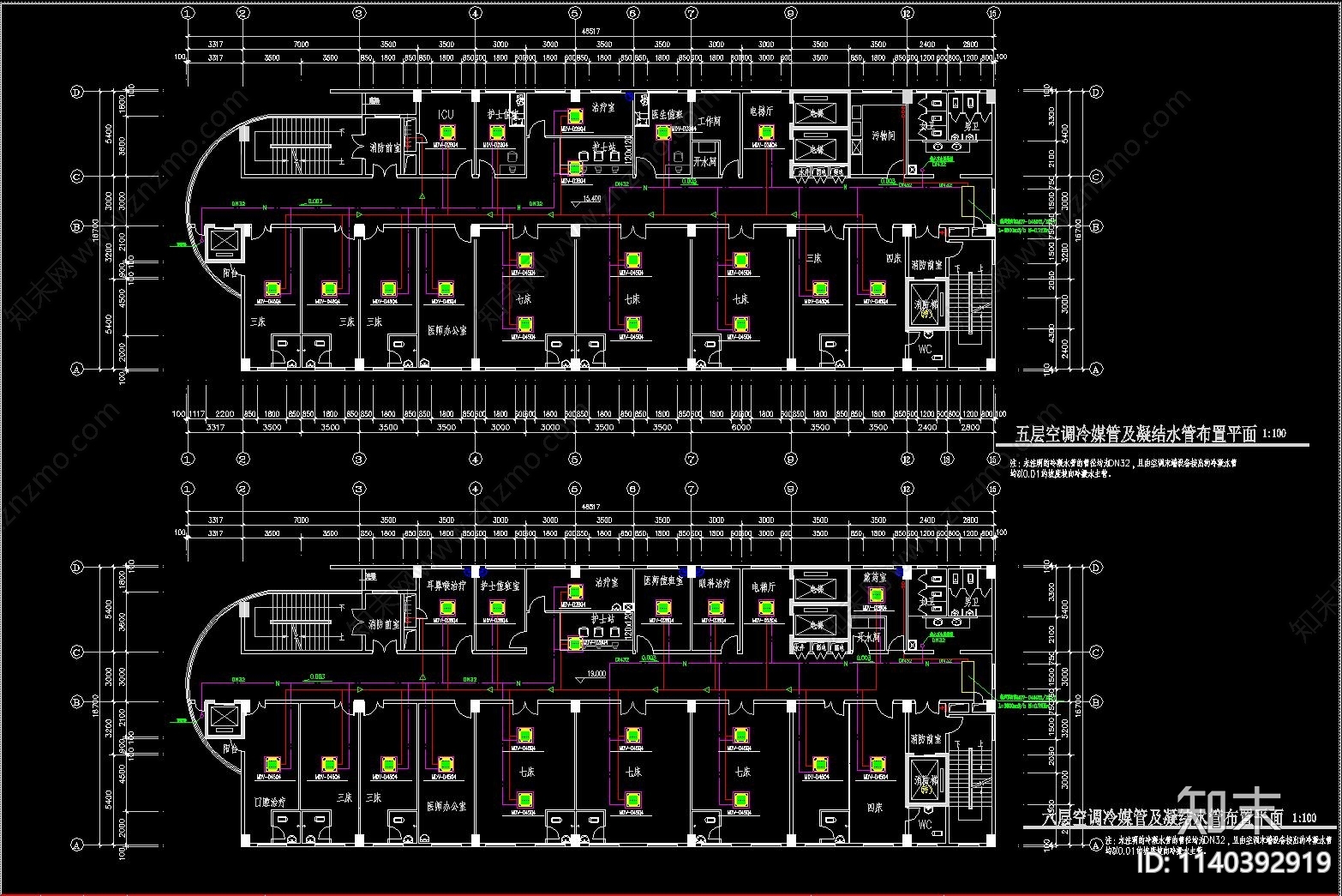 医院空调cad施工图下载【ID:1140392919】
