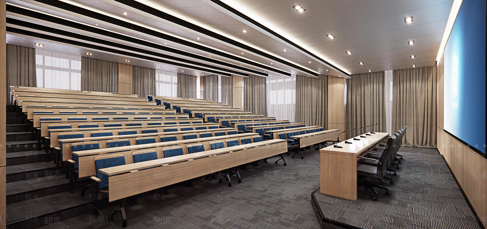 现代多媒体教室SU模型下载【ID:1140398366】