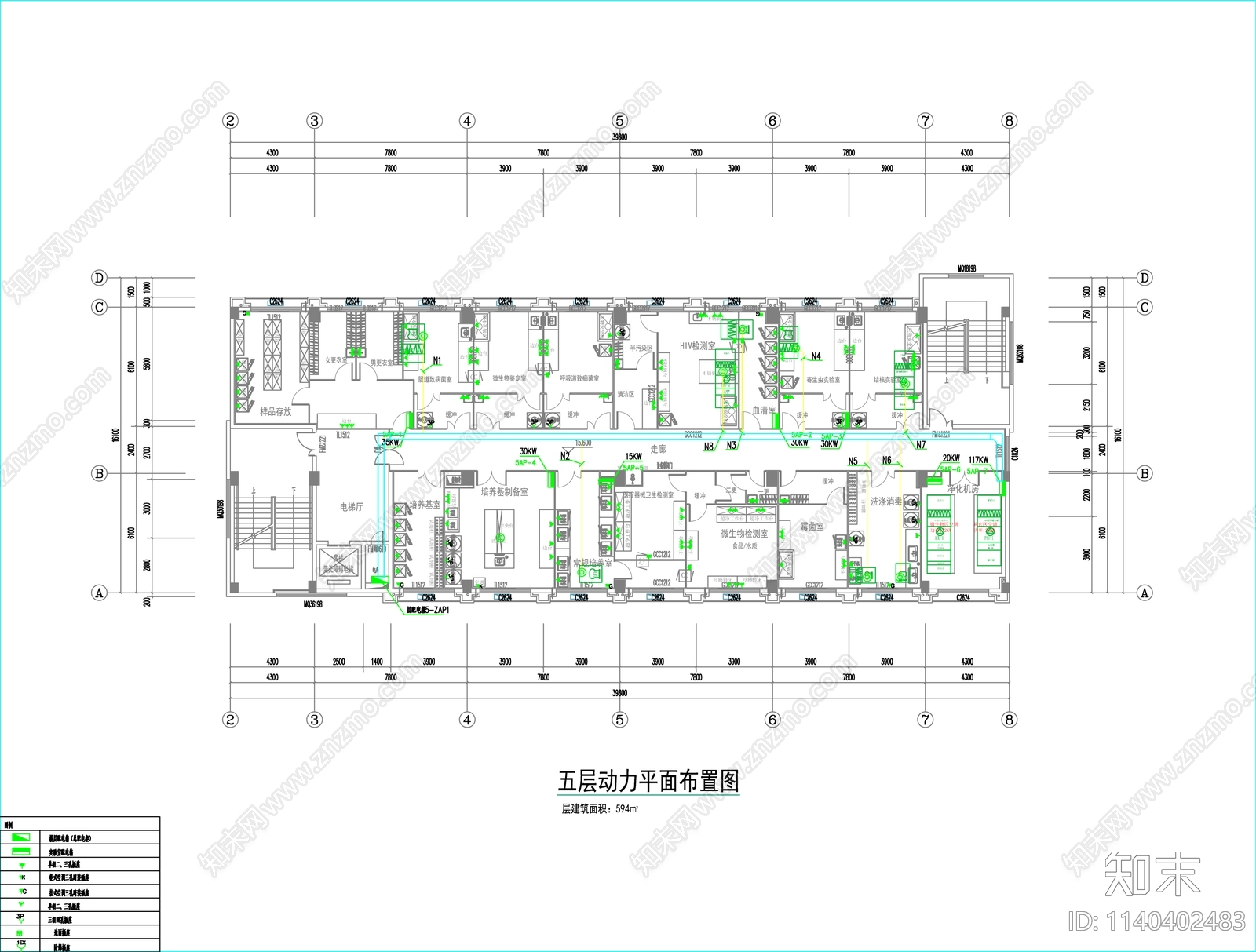 实验室电气工程通风自控电气cad施工图下载【ID:1140402483】