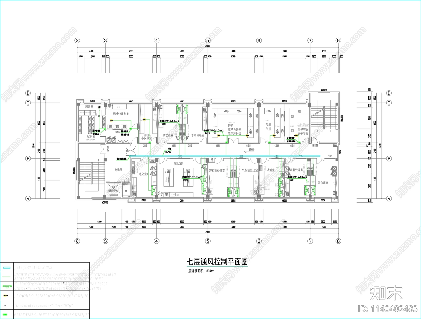 实验室电气工程通风自控电气cad施工图下载【ID:1140402483】