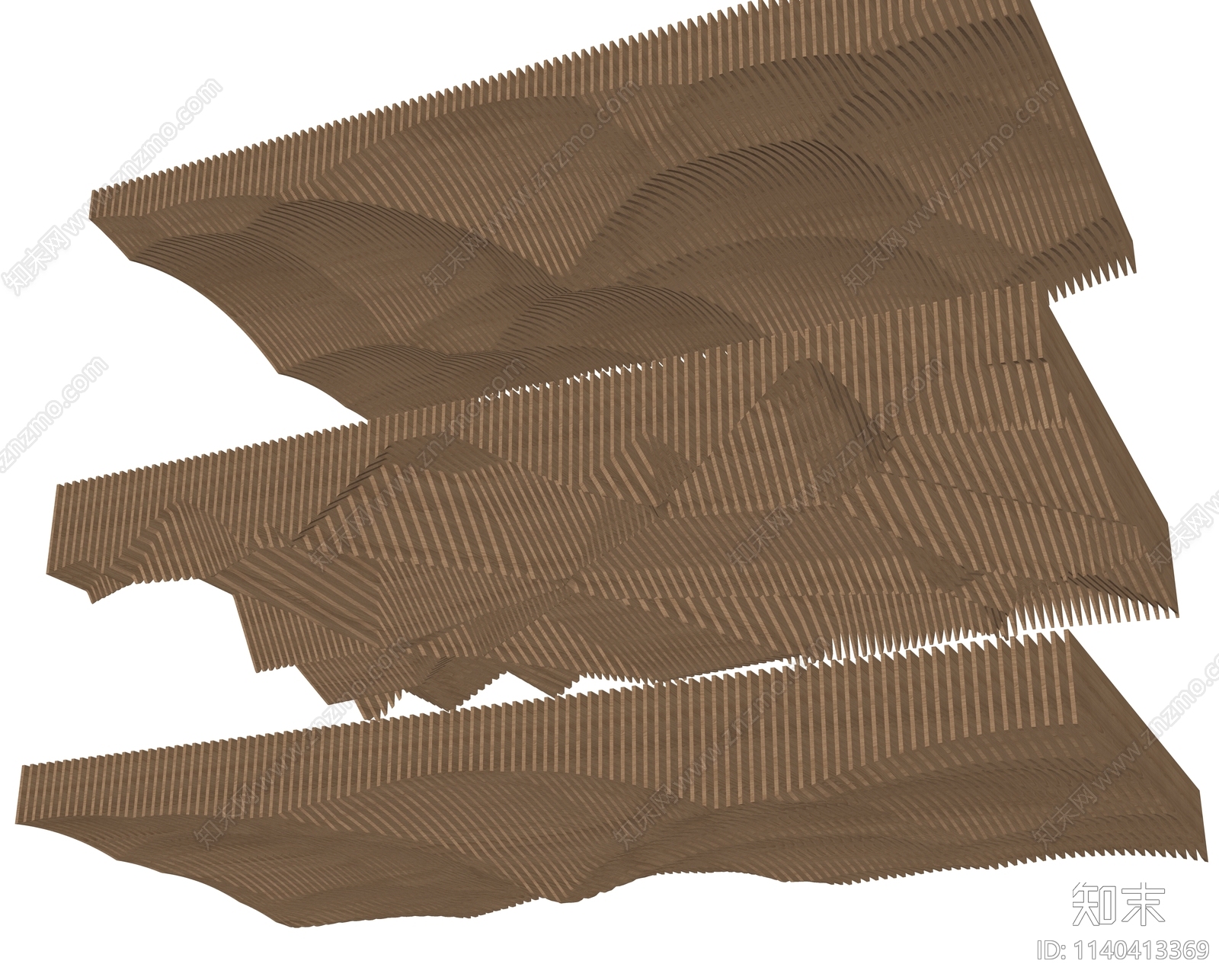 现代实木异形吊顶SU模型下载【ID:1140413369】