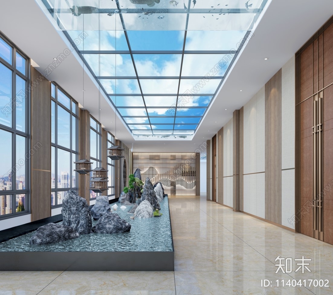 鼎诚水务综合服务中心办公楼是你装修效果图cad施工图下载【ID:1140417002】