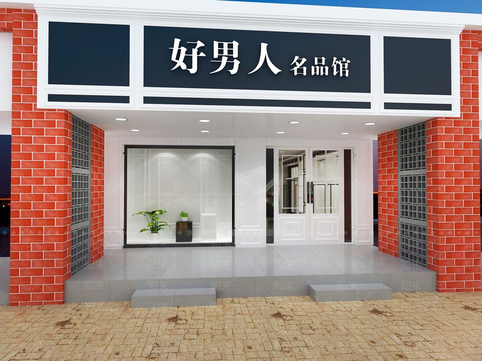 现代男装店3D模型下载【ID:1140421638】