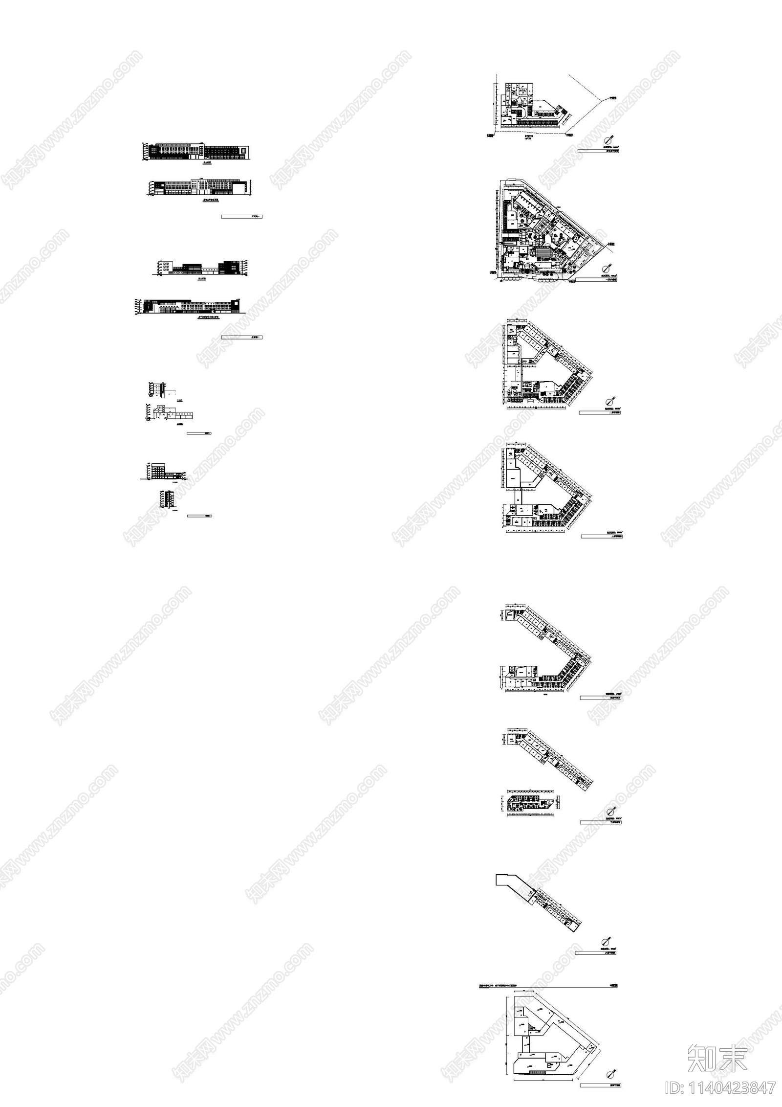 老年大学建筑cad施工图下载【ID:1140423847】