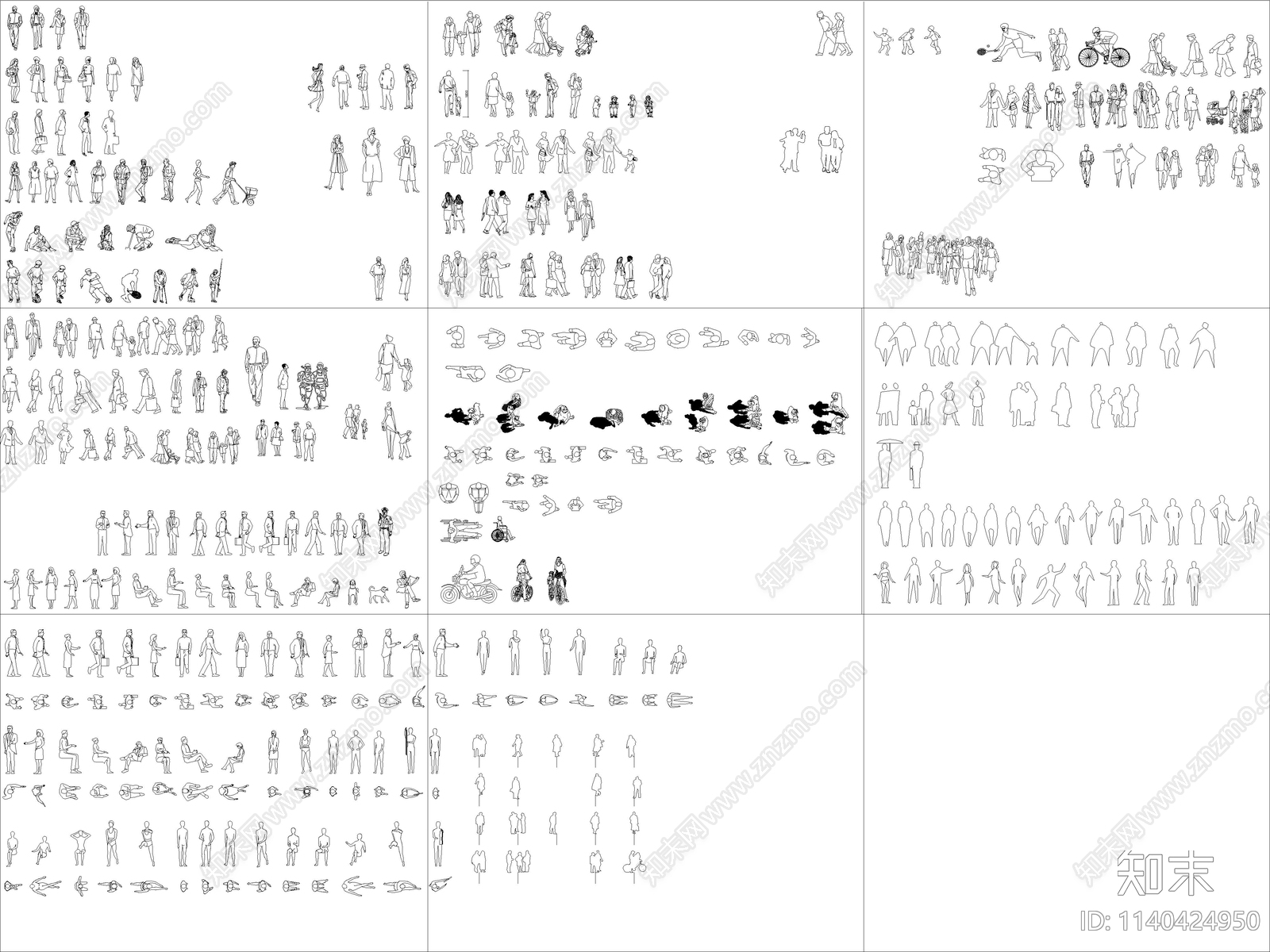 精选人物平立面cad施工图下载【ID:1140424950】