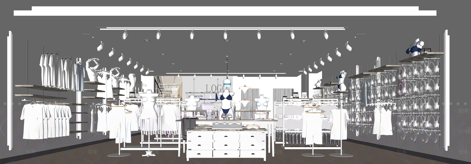 现代内衣店SU模型下载【ID:1140432200】