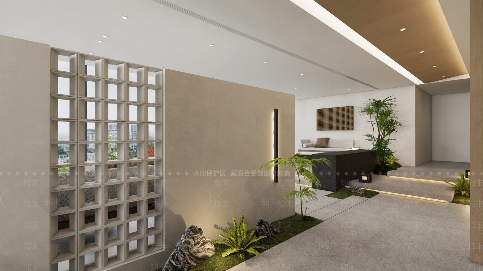 现代家居阳台SU模型下载【ID:1140439810】