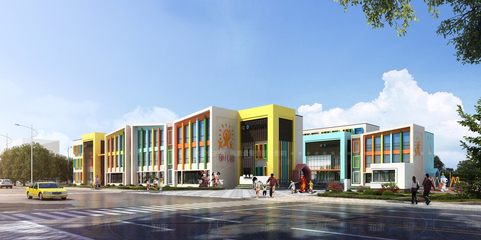 现代风格幼儿园SU模型下载【ID:1140440990】