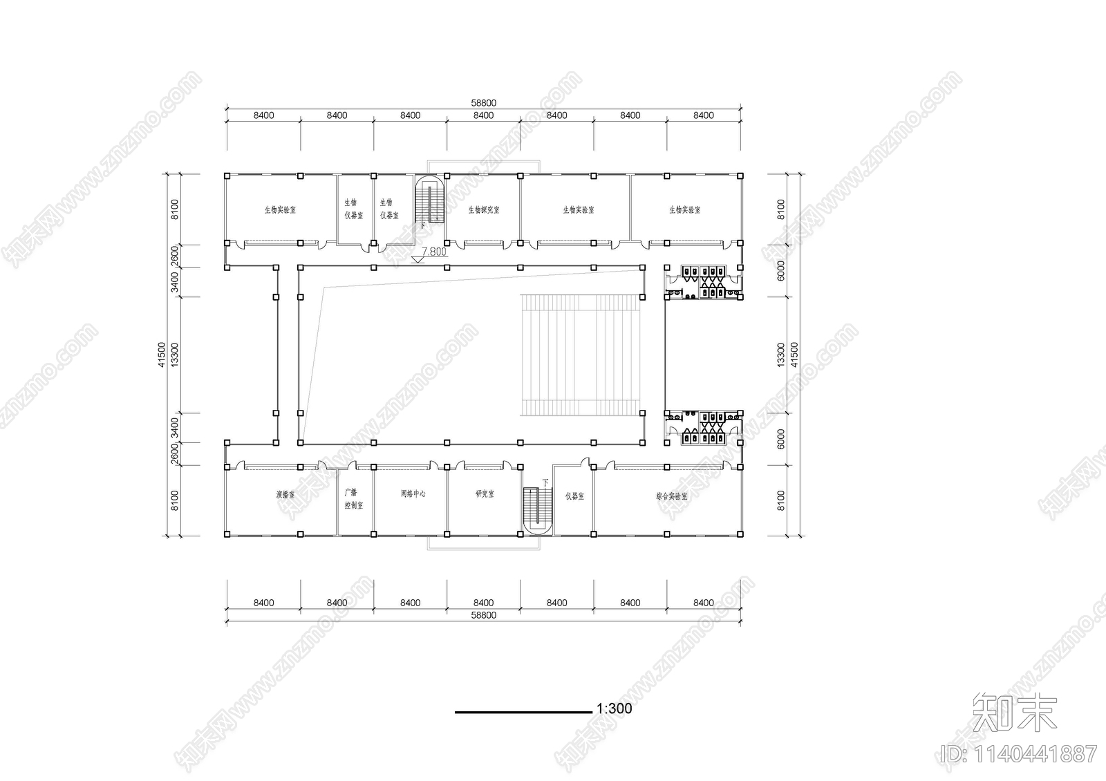 实验教学楼cad施工图下载【ID:1140441887】