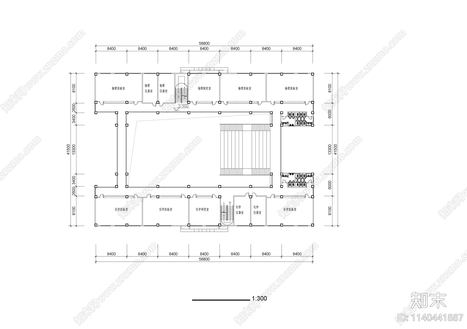 实验教学楼cad施工图下载【ID:1140441887】