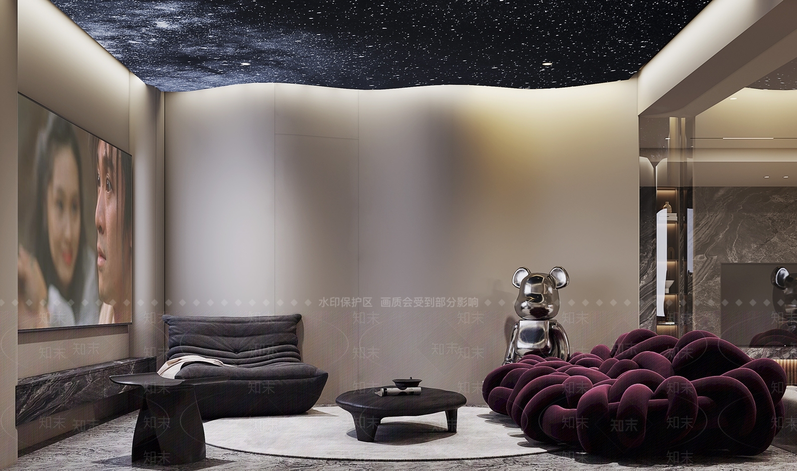 现代家居影音室3D模型下载【ID:1140450904】